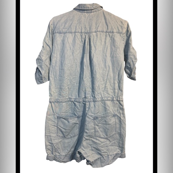 AllSaints Jura Denim Romper Light Wash Blue Size 6 - Picture 3 of 7